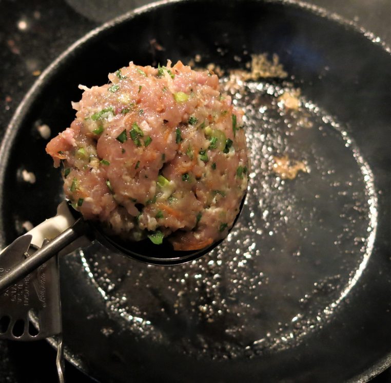Chicken Burgers with Scallions, Ginger and Thai Flavors