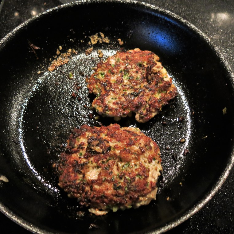Chicken Burgers with Scallions, Ginger and Thai Flavors