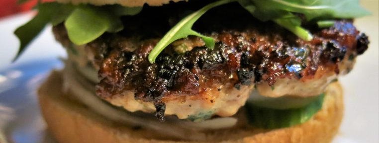 Chicken Burgers with Scallions, Ginger and Thai Flavors