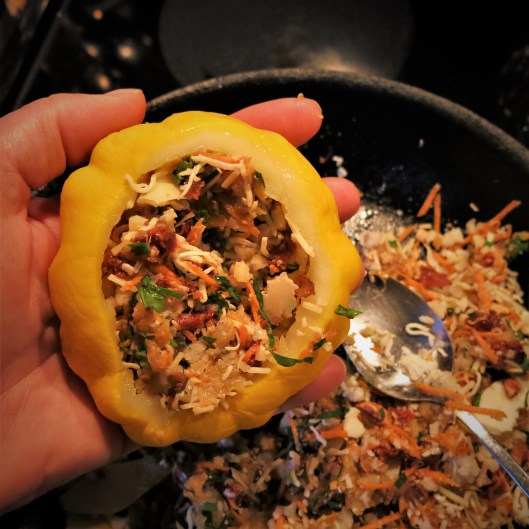 Vegetarian Stuffed Patty Pan Squash