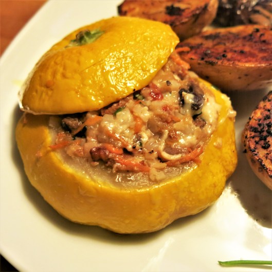 Vegetarian Stuffed Patty Pan Squash