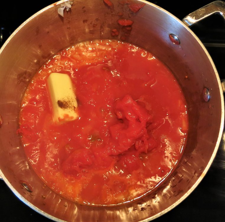 Almost Marcella's Tomato Sauce with Butter