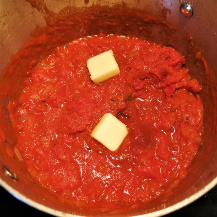 Almost Marcella's Tomato Sauce with Butter