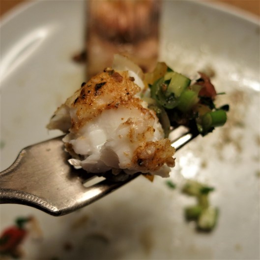 Fish Fillets with a Plantain Chip, Pecan, Panko and Parmesan Crust