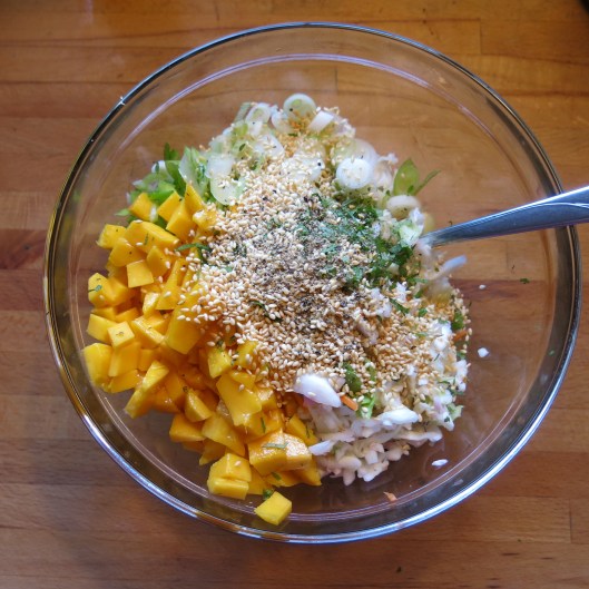 Mango-Cabbage Slaw with Sweet Chile Vinaigrette