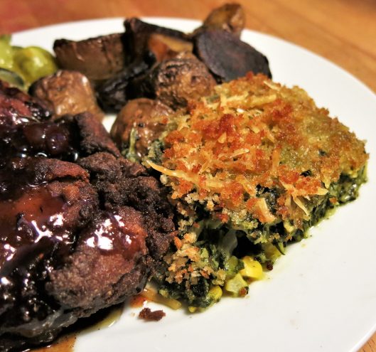 Creamed Spinach with Summer Squash and Corn Casserole