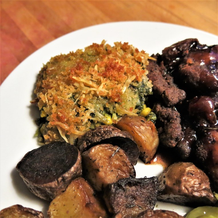 Creamed Spinach with Summer Squash and Corn Casserole