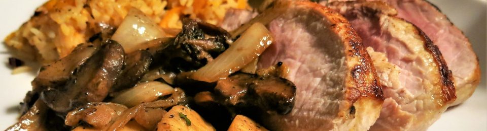 Pork with Mushrooms, Herbs and Apples