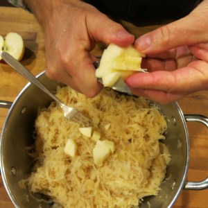 Oma's Sauerkraut with Apple, Onion and Bacon