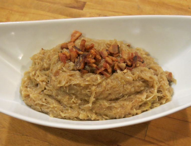 Oma's Sauerkraut with Apple, Onion and Bacon