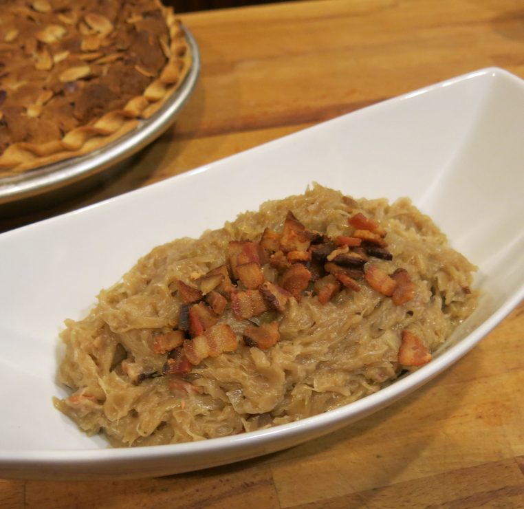 Oma's Sauerkraut with Apple, Onion and Bacon