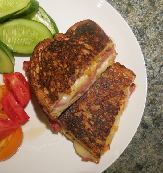 Fried Bologna "Reuben" Sandwich