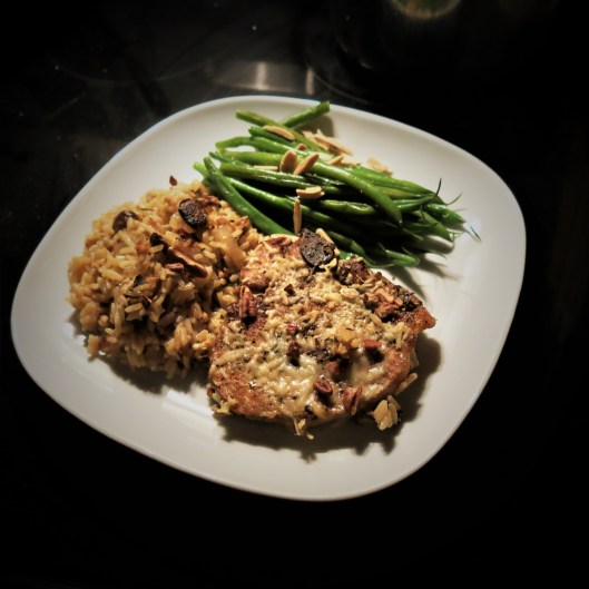 Skillet Pork Chops on a Bed of Onions and Mushrooms