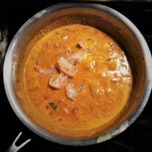 Seafood Coconut Curry with Mango