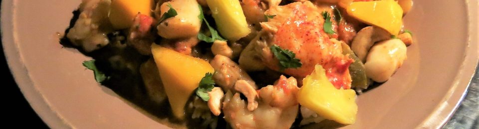 Seafood Coconut Curry with Mango