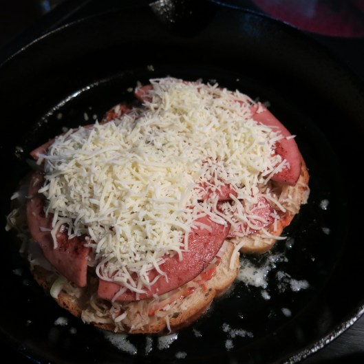 Fried Bologna "Reuben" Sandwich