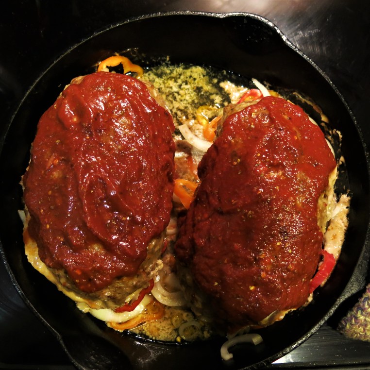 Skillet Pizza-in-a-Meatloaf