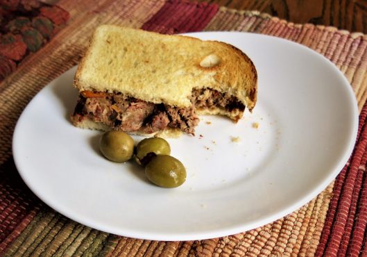 Skillet Pizza-in-a-Meatloaf Sandwich