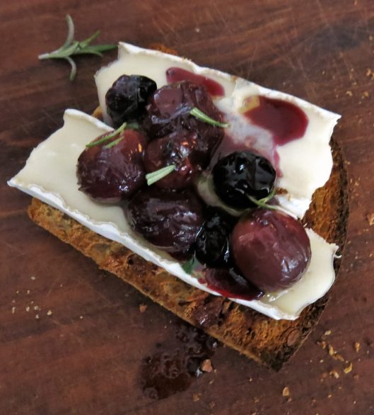 Roasted Red Grapes with Blueberries